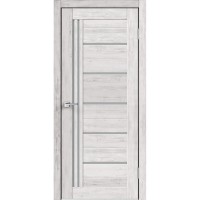 Labas durvis LINE PREMIUM 17 ar stiklu, balts santorini